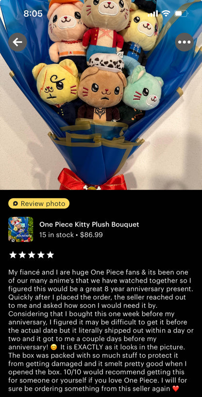 One Piece Kitty Plush Bouquet