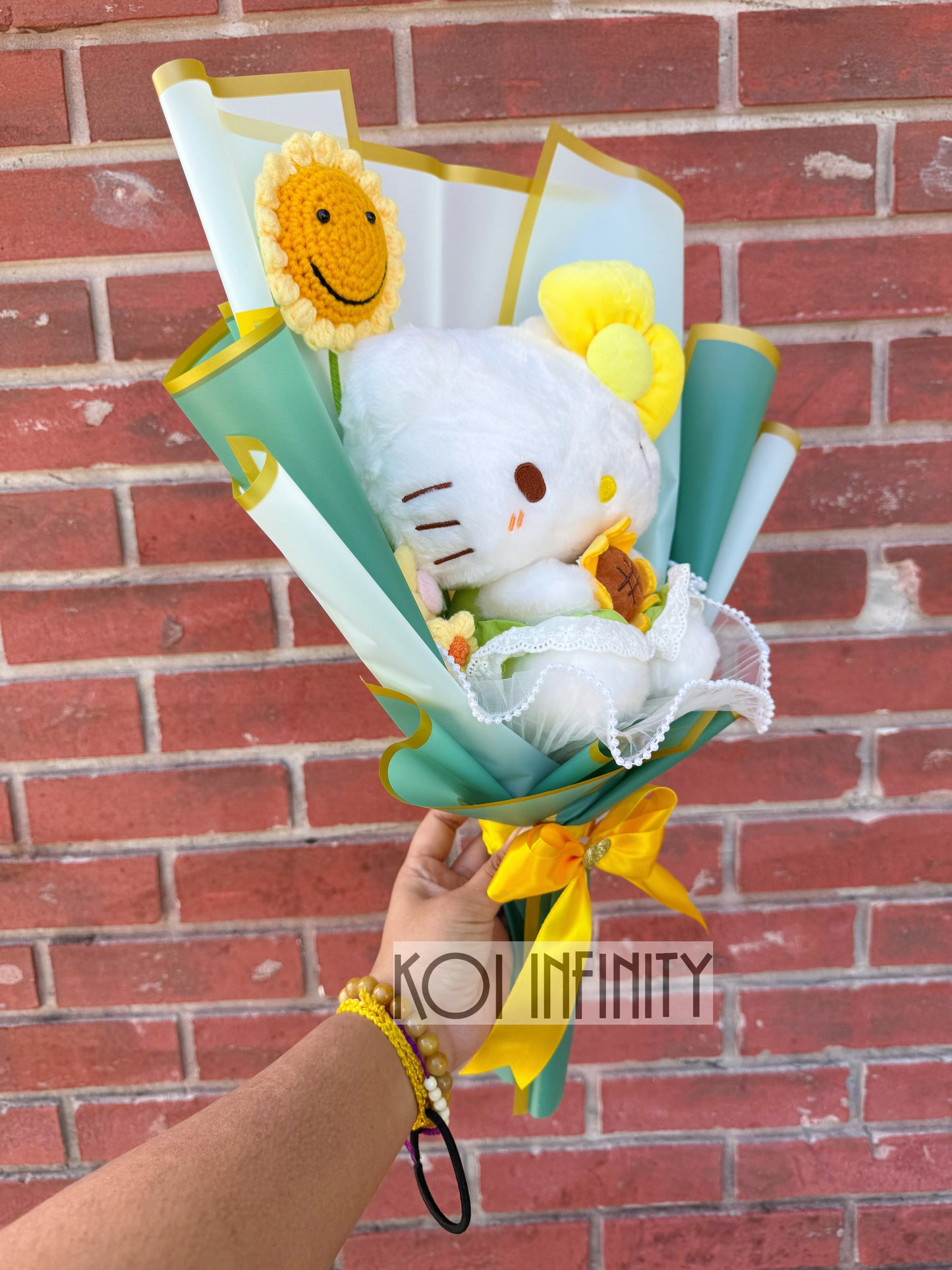 Sunflower Hello Kitty Plushie Bouquet