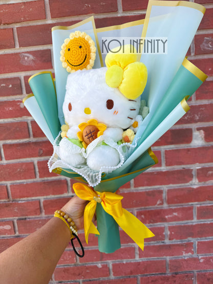 Sunflower Hello Kitty Plushie Bouquet