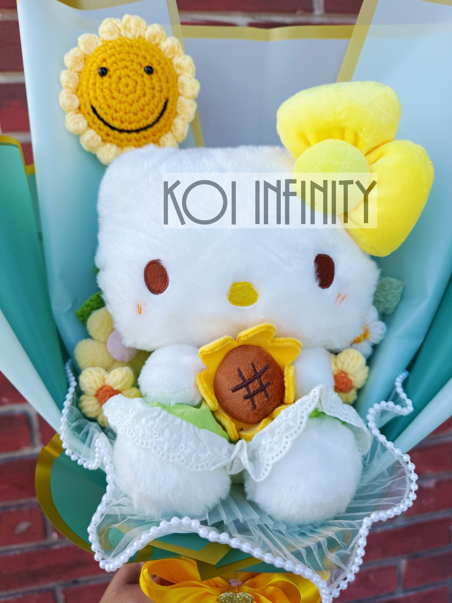 Sunflower Hello Kitty Plushie Bouquet