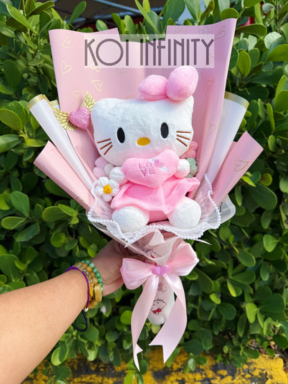 Pink Valentine Hello Kitty Love Plushie Bouquet