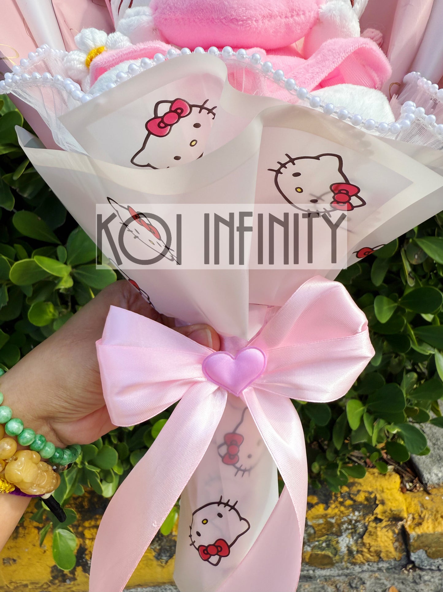 Pink Valentine Hello Kitty Love Plushie Bouquet