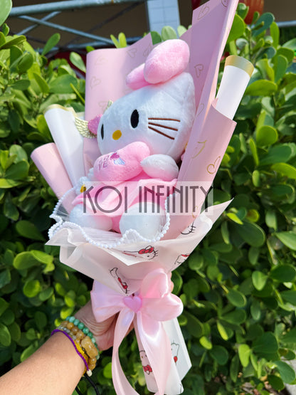 Pink Valentine Hello Kitty Love Plushie Bouquet