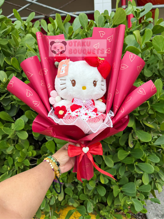 Strawberry Hello Kitty Plushie Bouquet