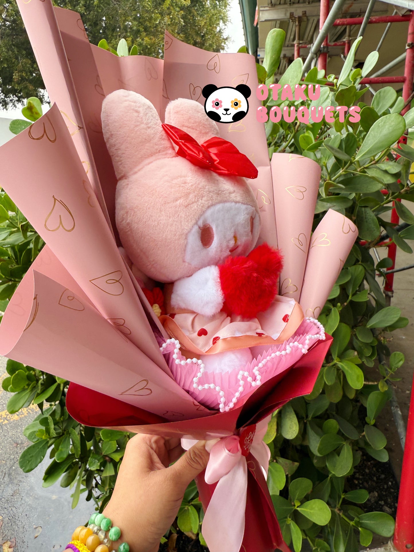 Melody Valentine Blue Heart Plushie Bouquet Gift