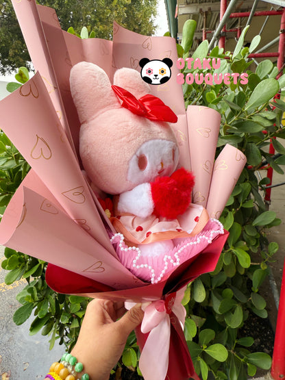 Melody Valentine Blue Heart Plushie Bouquet Gift