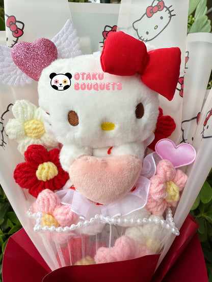 Angel Pink Valentine Hello Kitty Love Plushie Bouquet