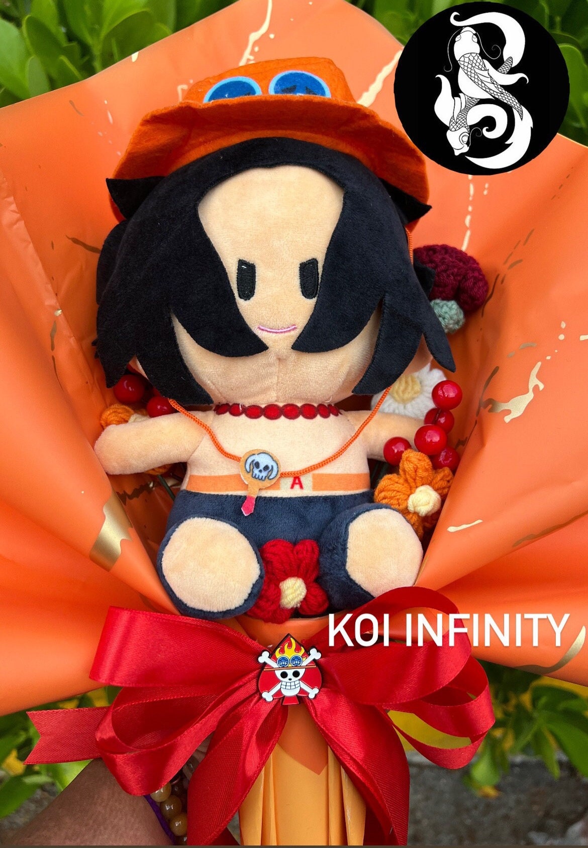 Fire Fist Ace One Piece Plush Bouquet