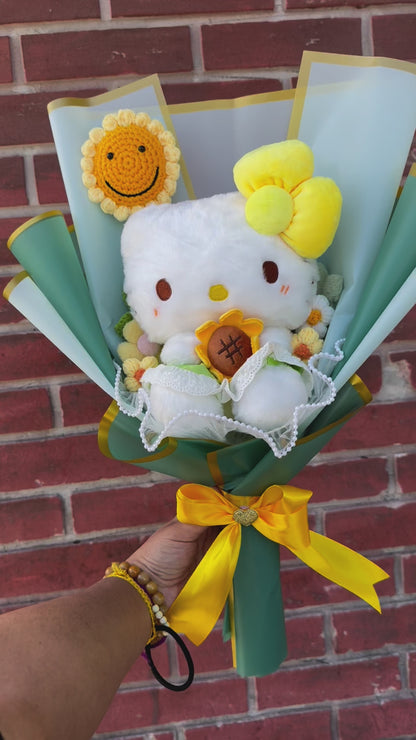 Sunflower Hello Kitty Plushie Bouquet